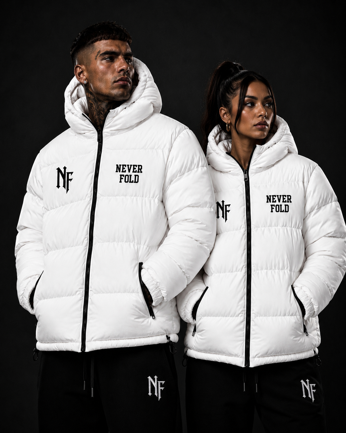 White NF Puffer Jacket