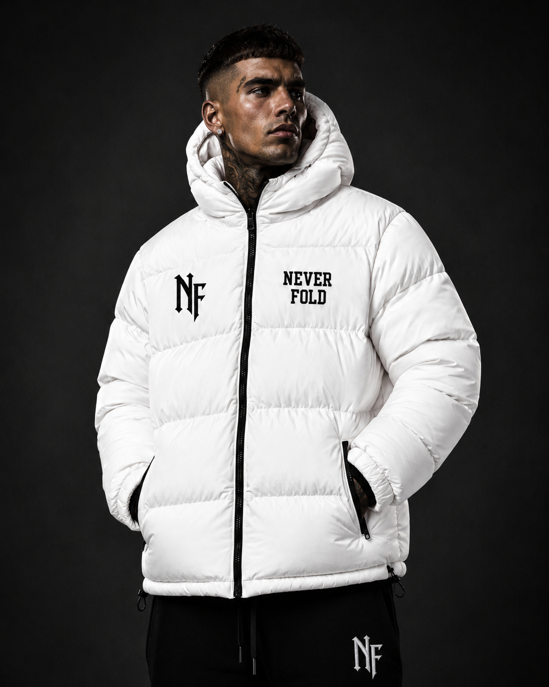 White NF Puffer Jacket